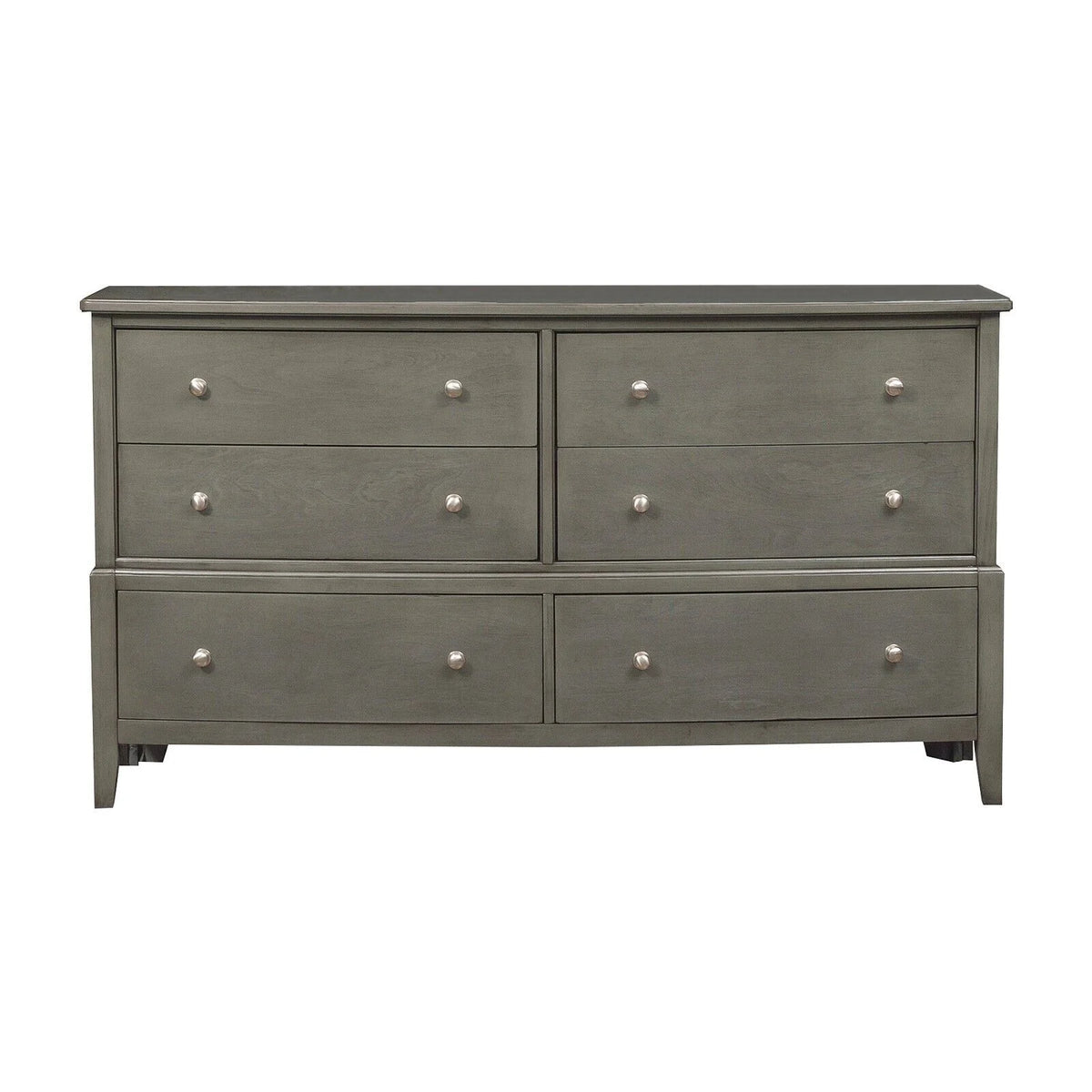 Gray Finish Wooden 5pc Bedroom Set Queen Sleigh Bed Nightstand Dresser Mirror Chest D956521