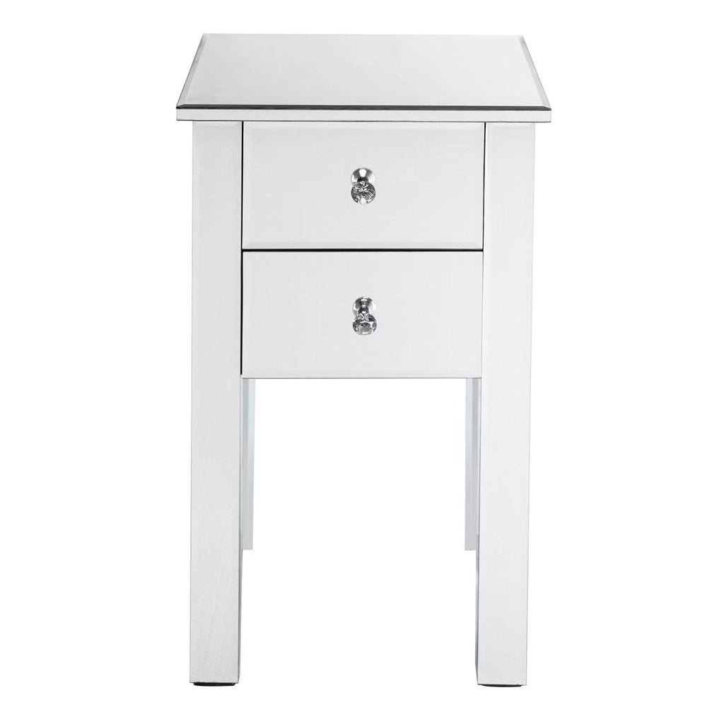 Mirrored Nightstand Bedside Table K452