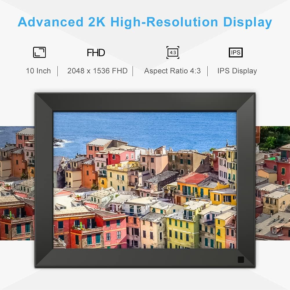 Digital Picture Frame IPS Display Wall-Mountable with Remote Control P85534
