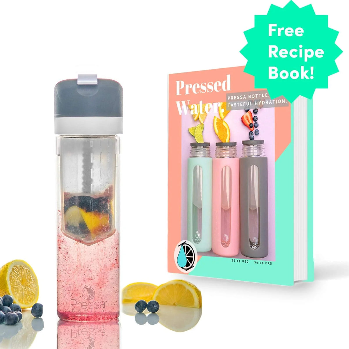 24 OZ Fruit Infused Water Bottle Infuser Y67950