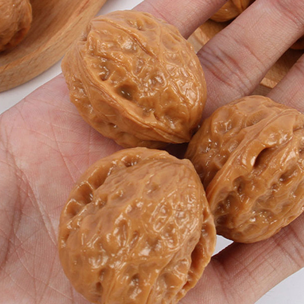 6 Pcs Faux Walnut Artificial Food Models Decorations I63713