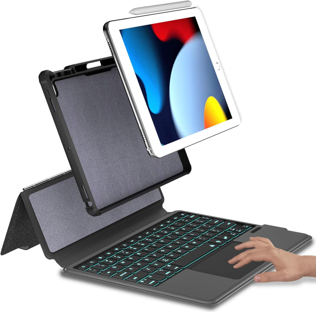 Black 9.7 Keyboard Case with Touchpad and Pencil Holder P52953