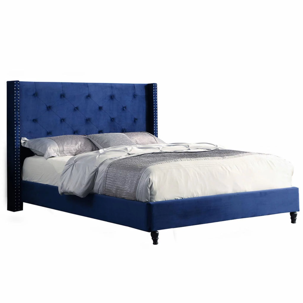 Tufted Wingback Platform Bed E7578