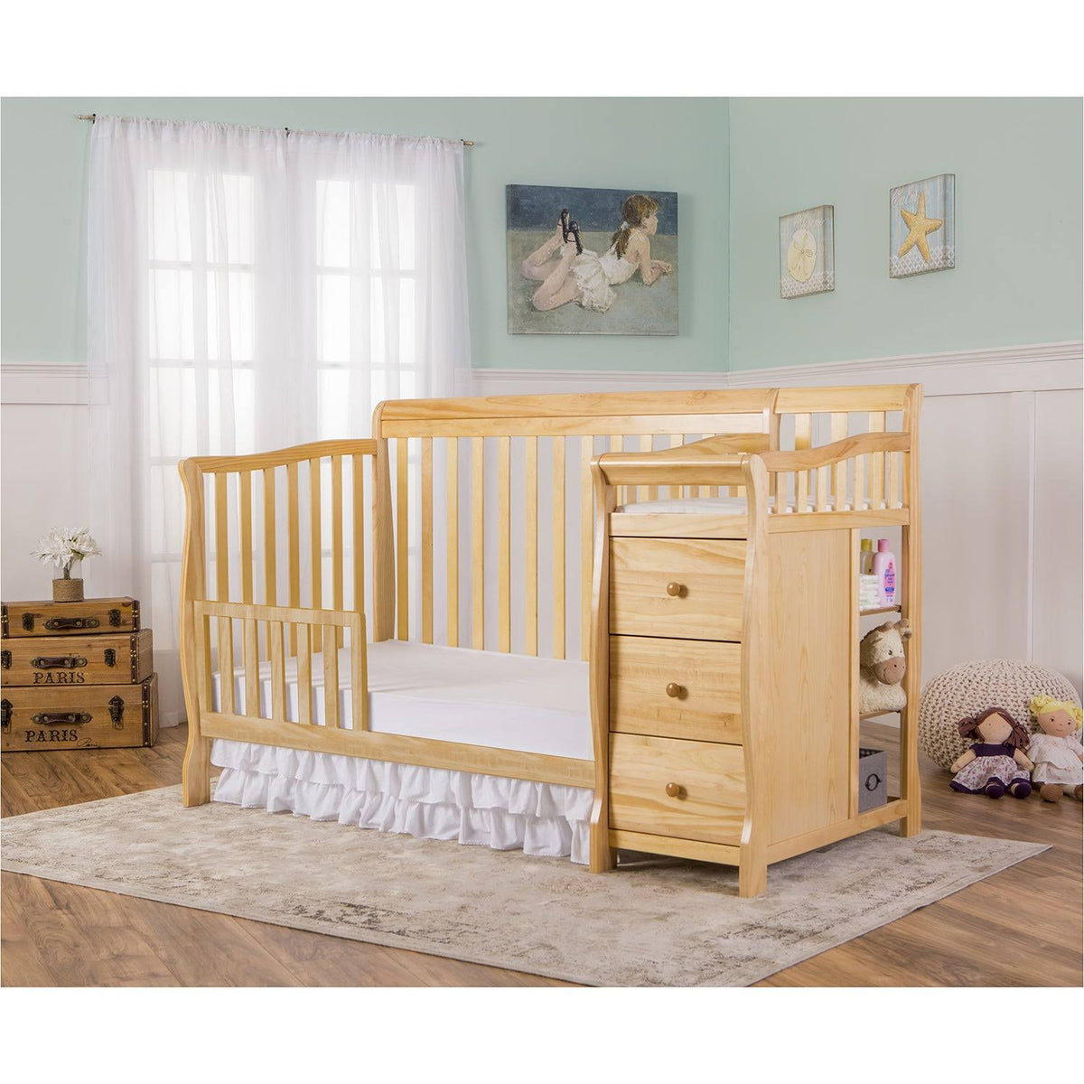 5-in-1 Convertible Crib with Changer - Natural Z776