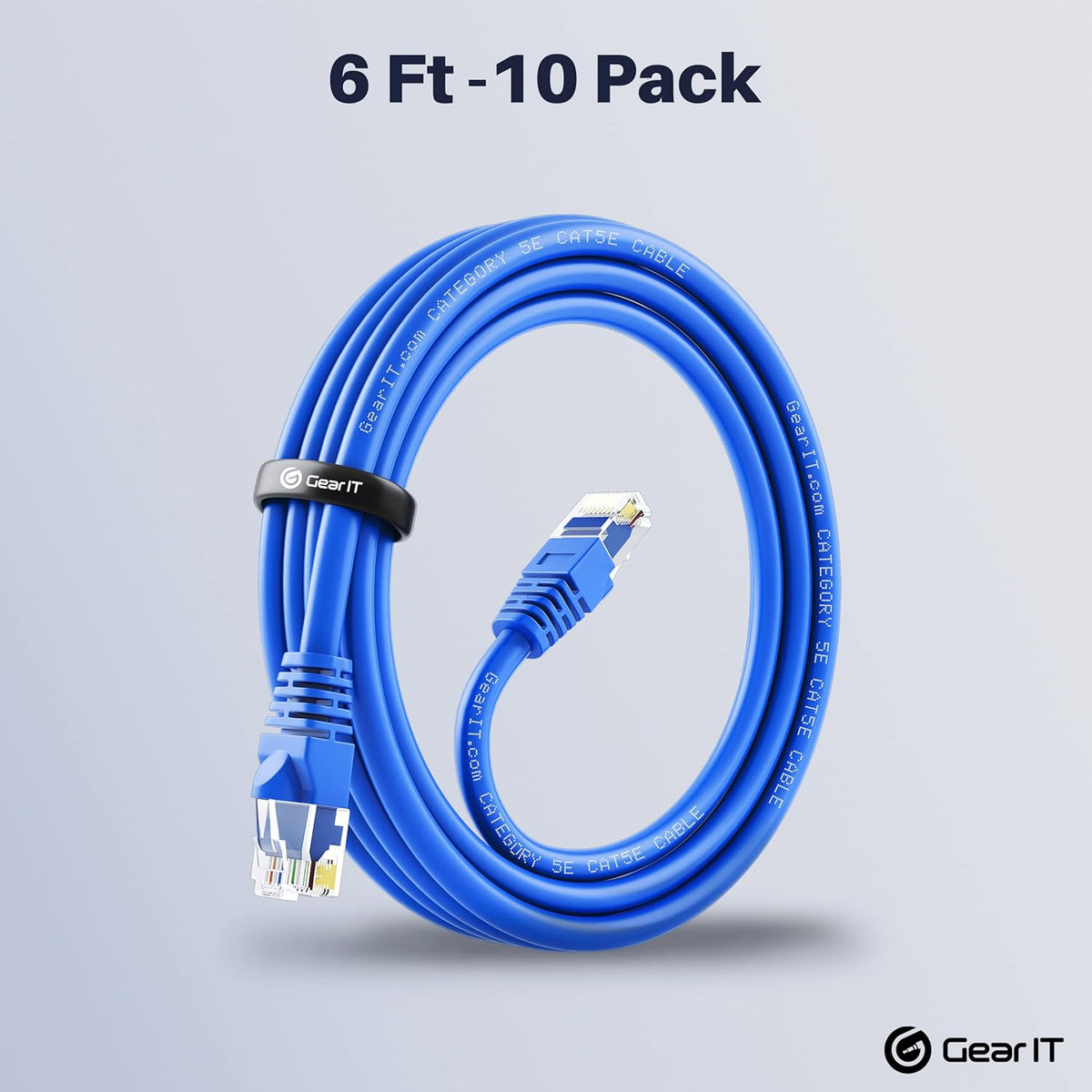50-Pack Blue Cat5e Ethernet Patch Cable 1 Foot X9907