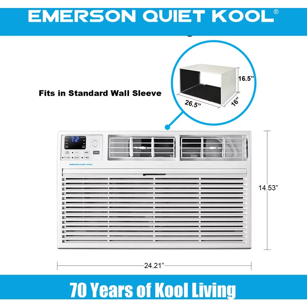 230V 14,000 BTU Through-the-Wall Air Conditioner with Remote Control V7336