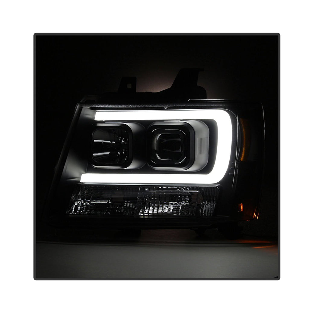 Black DRL LED Projector Headlights Y748
