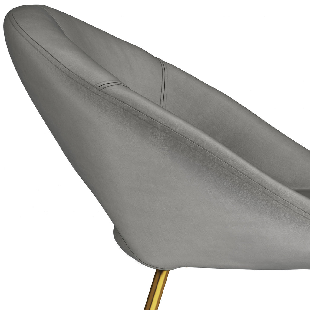 Gray Velvet Accent Chair Y9358