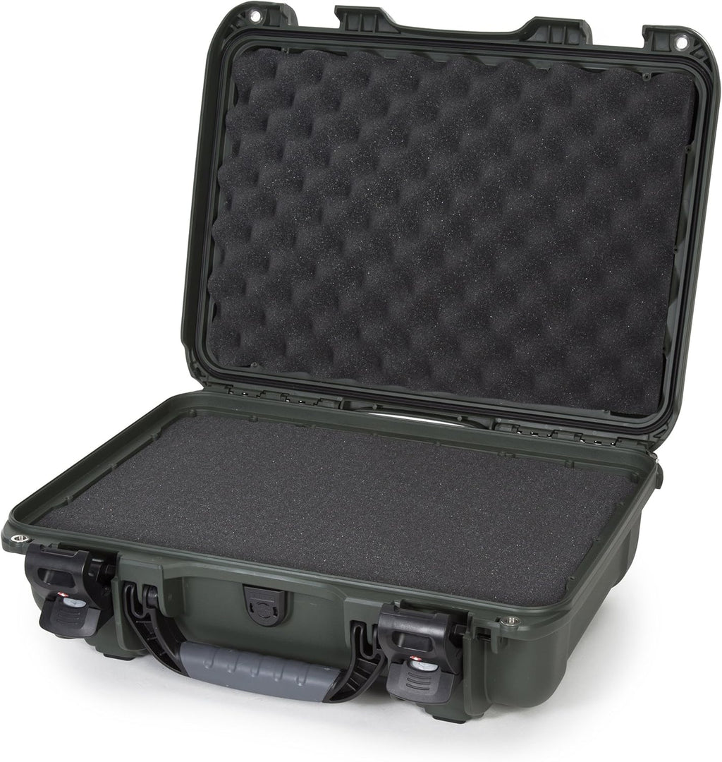 Black Waterproof Hard Case with Padded Dividers and TSA Approved Travel Lock Latches B3588