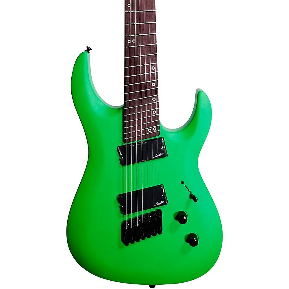 7-String Electric Guitar Neon Green L2229