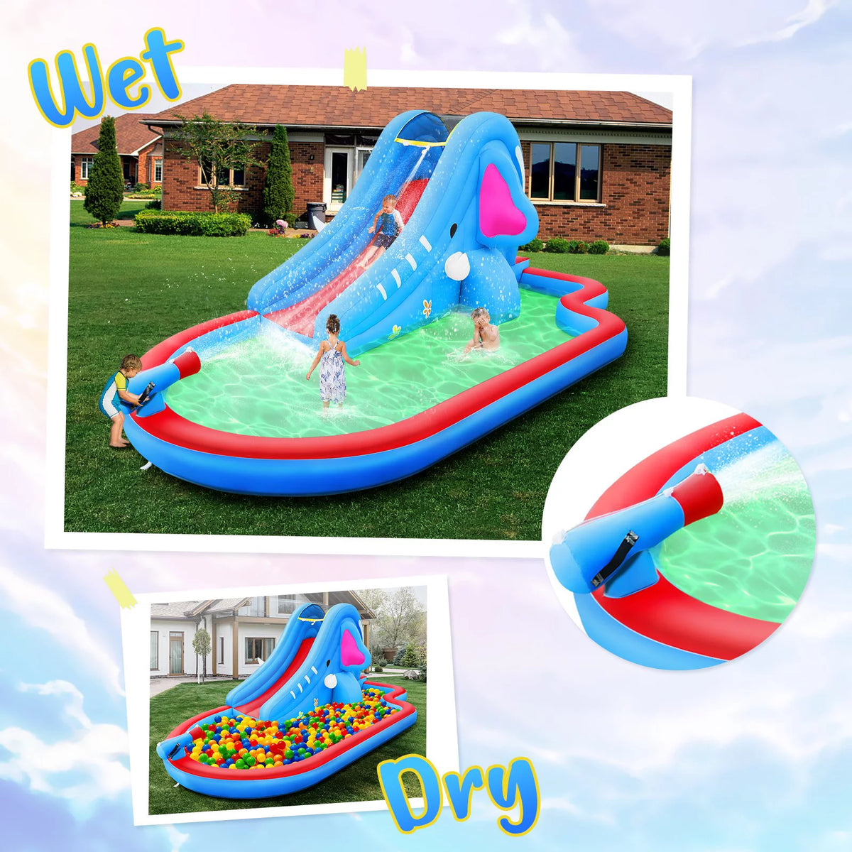 Heavy Duty Inflatable Water Slide with Blower Z7643