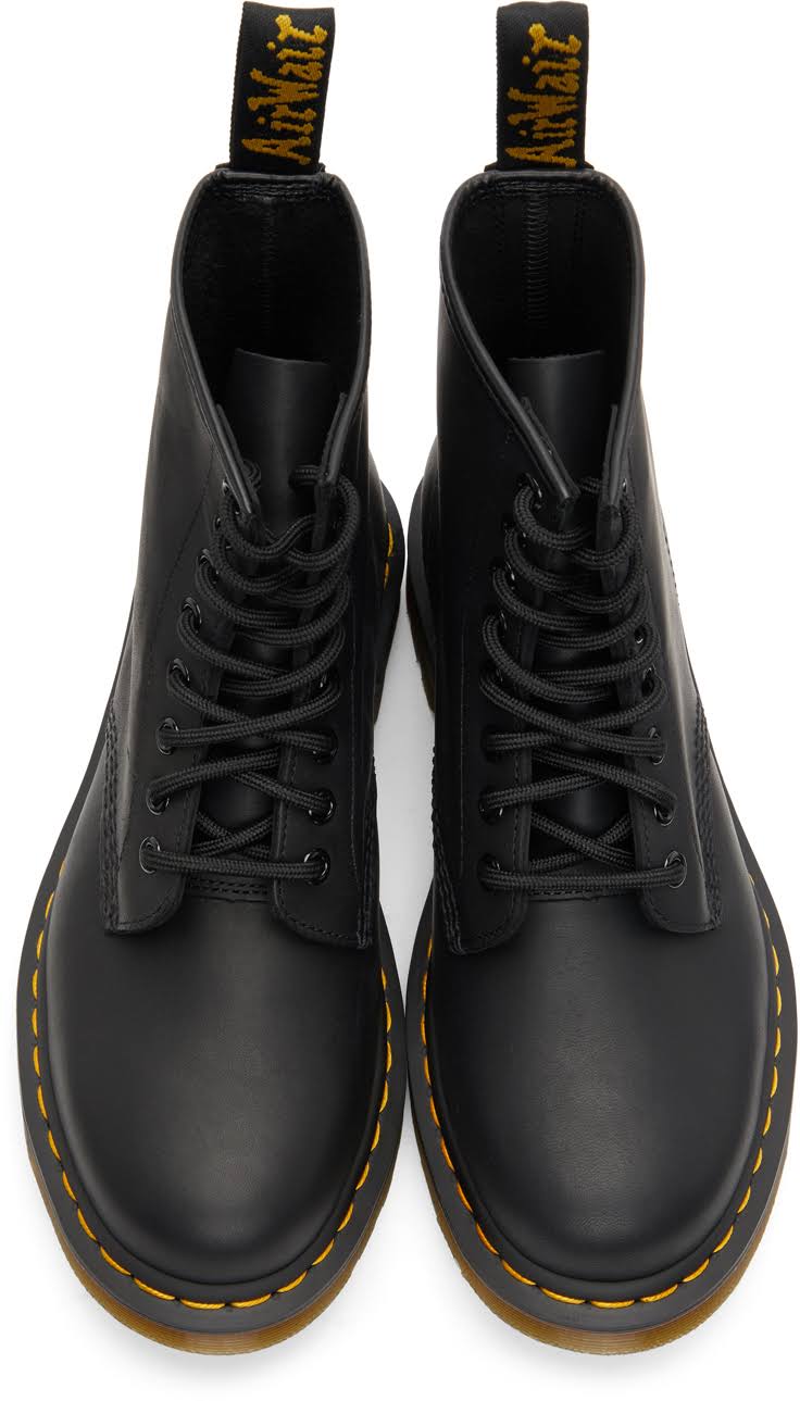 Black Greasy 1460 Boots D954