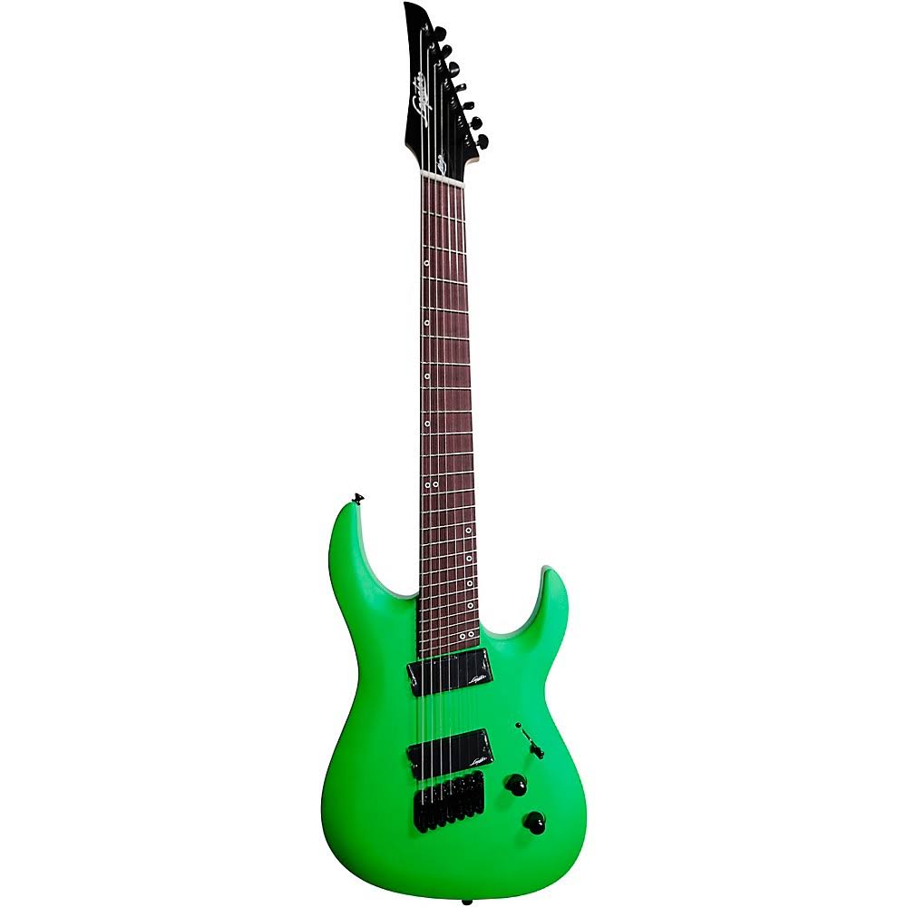 7-String Electric Guitar Neon Green L2229
