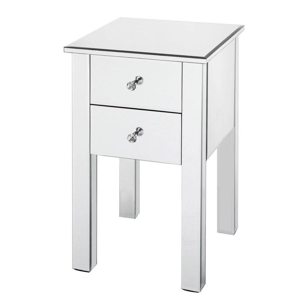 Mirrored Nightstand Bedside Table K452