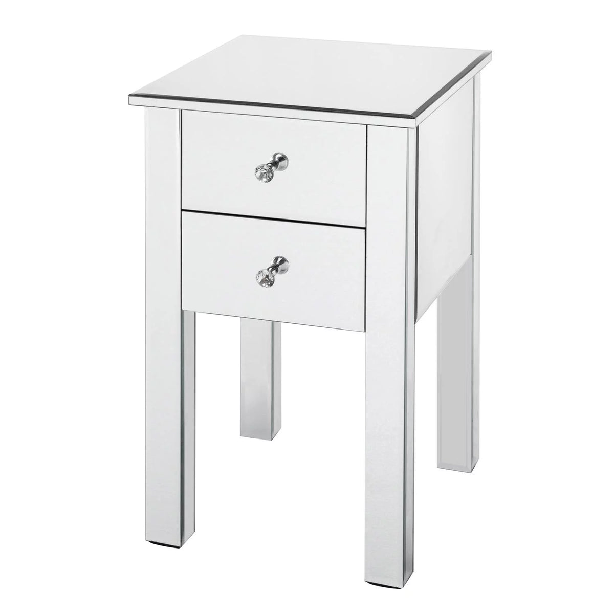 Mirrored Nightstand Bedside Table K452