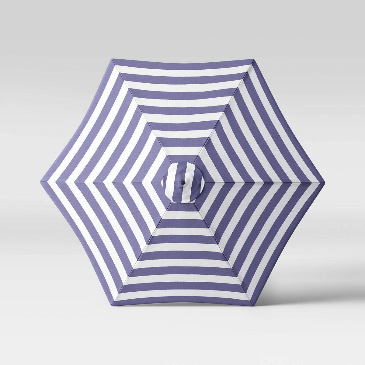 Navy Round Patio Umbrella with Light Wood Pole P14792