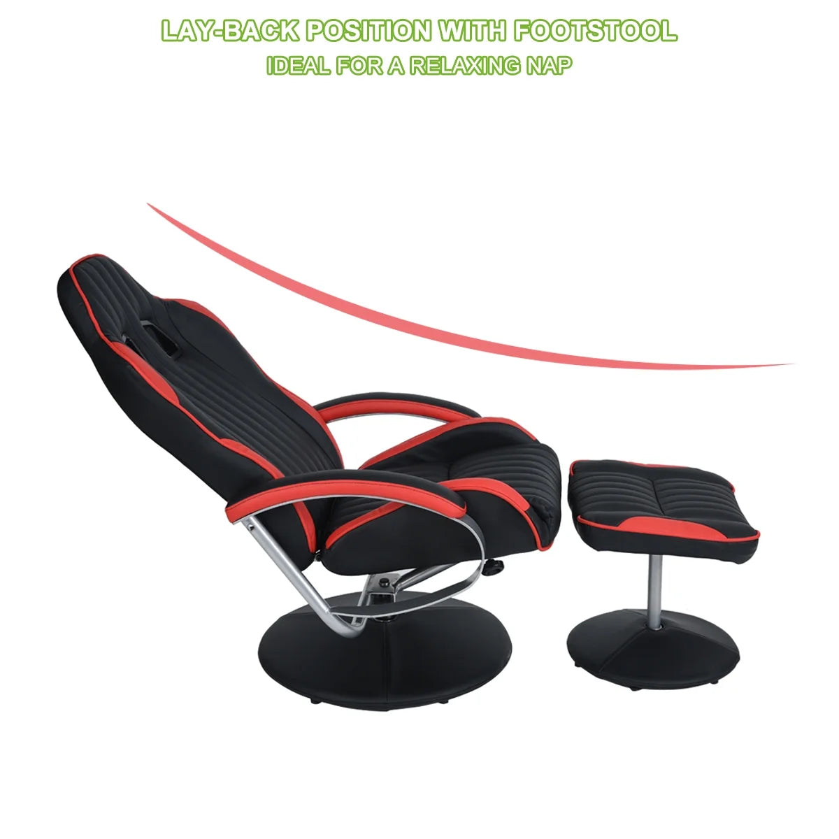 Faux Leather Recliner, Black M27427