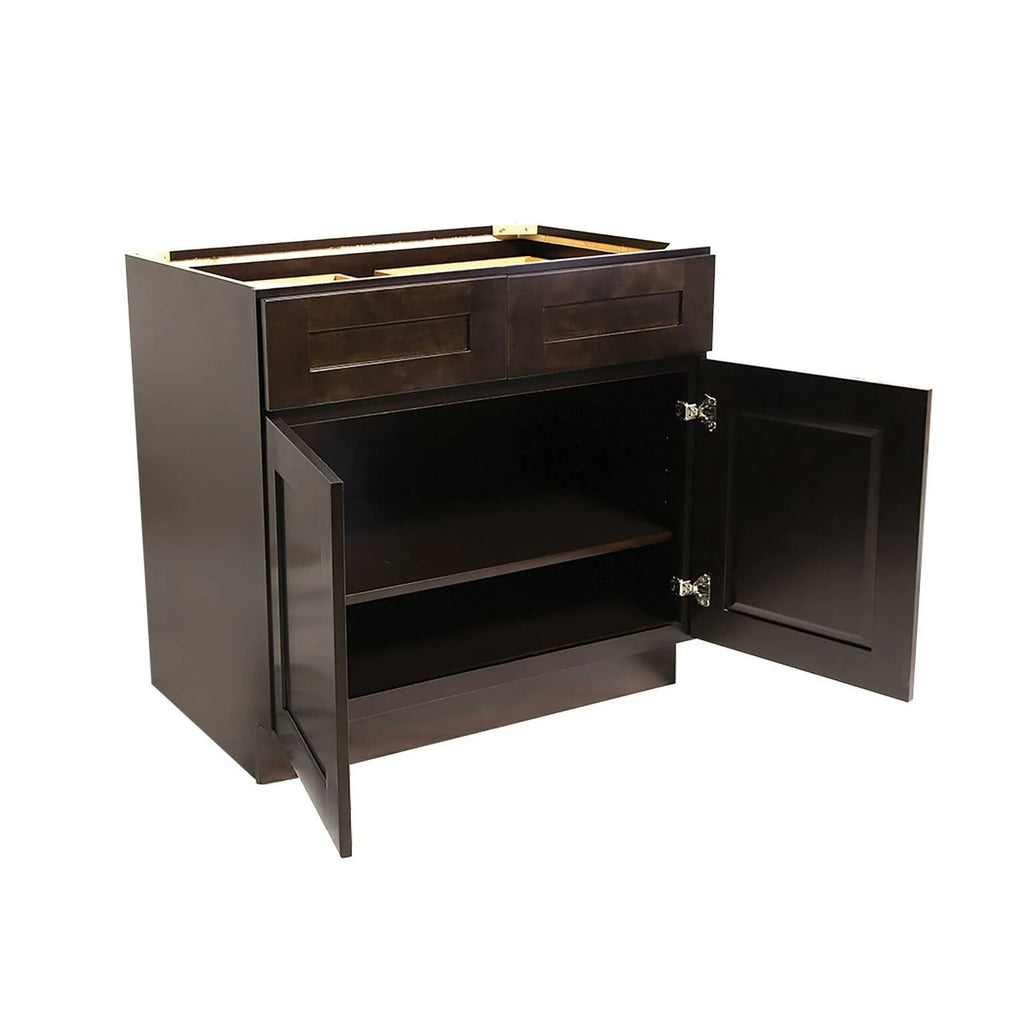 Espresso Shaker Kitchen Base Cabinet J215
