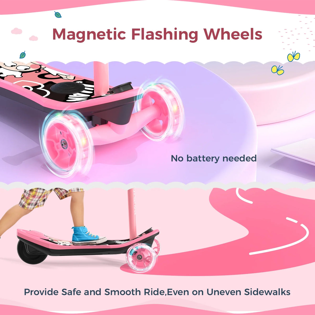 Height Adjustable Foldable 3 Wheels Electric Scooter B516162