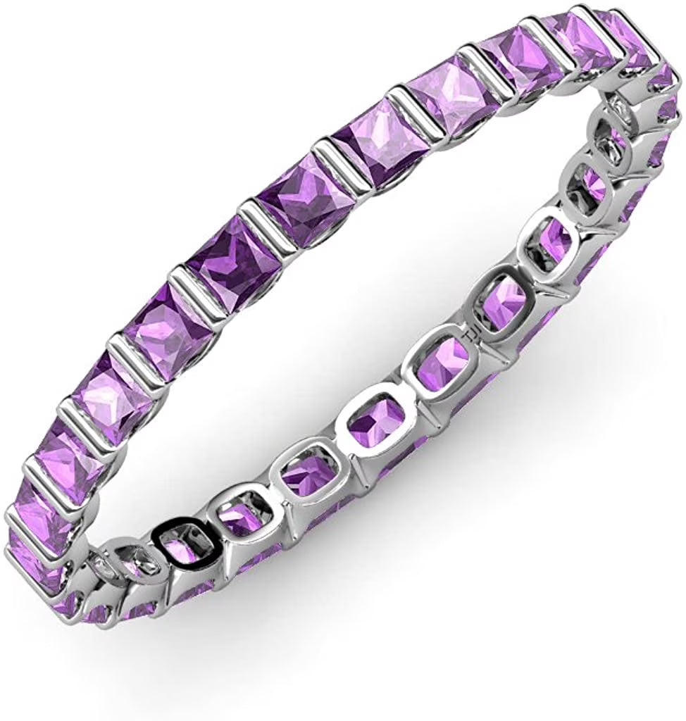 Princess Cut Amethyst 1 7/8 ctw Channel Set Eternity Ring J57333