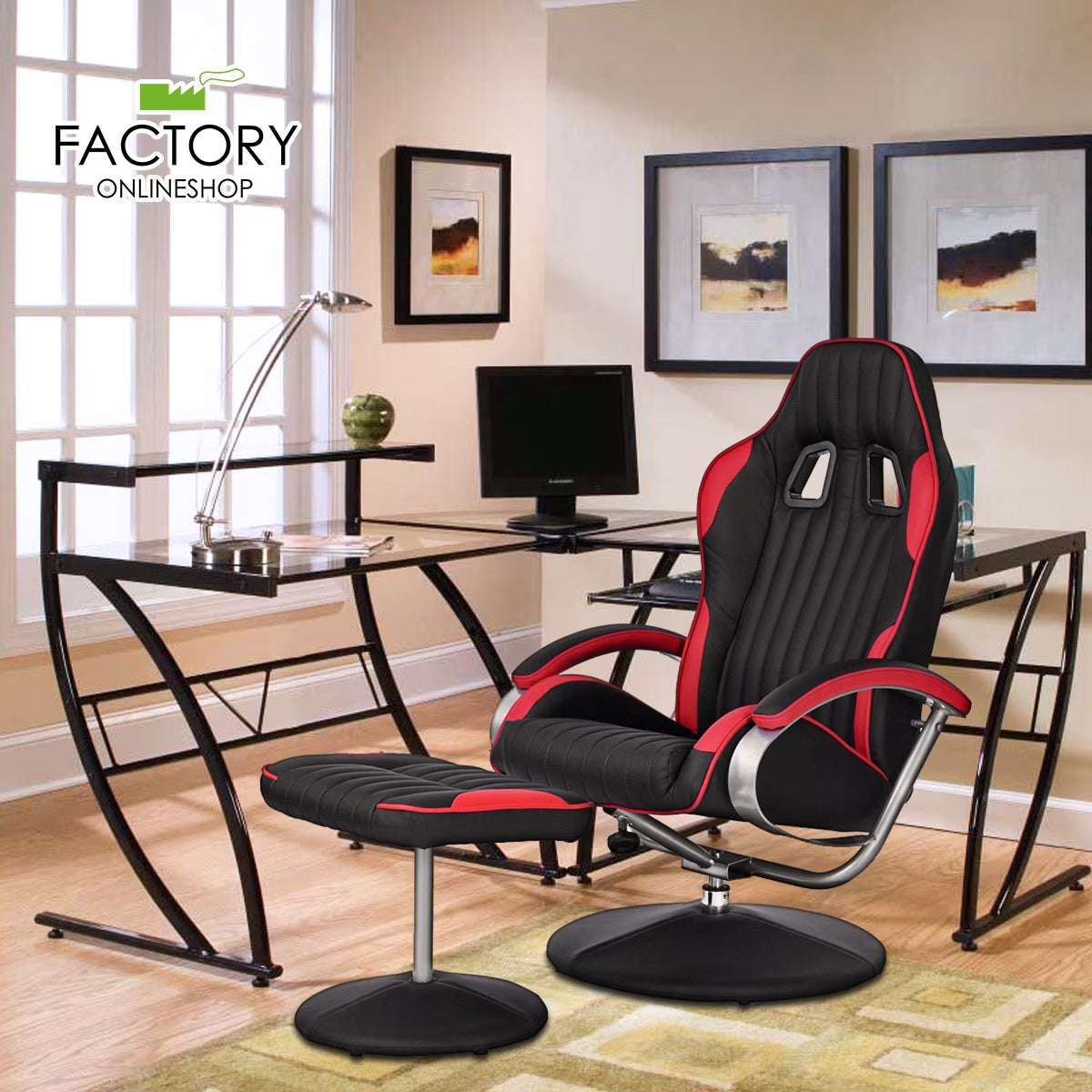 Faux Leather Recliner, Black M27427