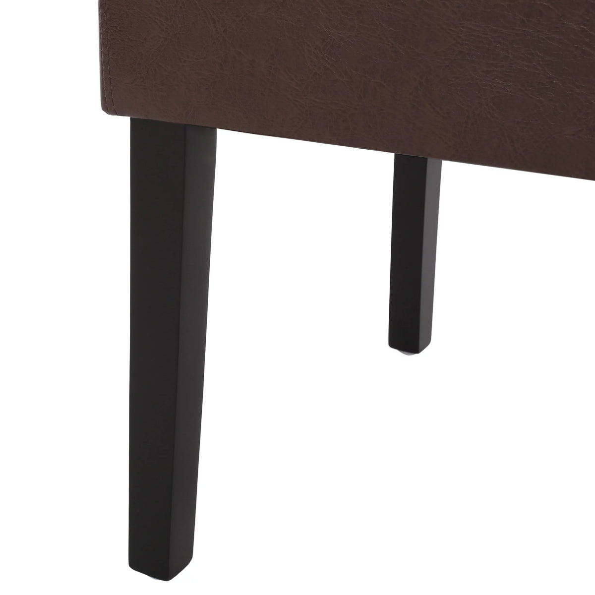 Faux Leather Dining Chairs Set of 4 Dark Brown E435178
