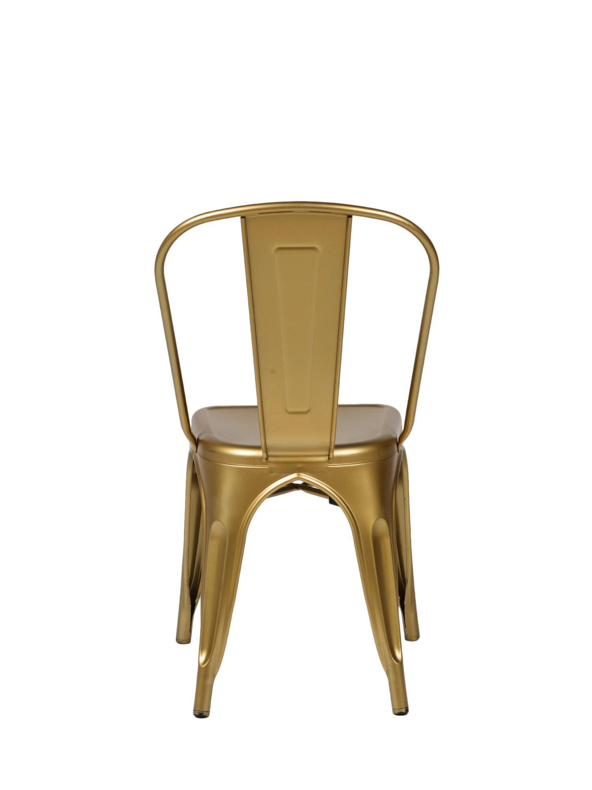 Gold Steel Stackable Armless Chair - Set of 4 O357