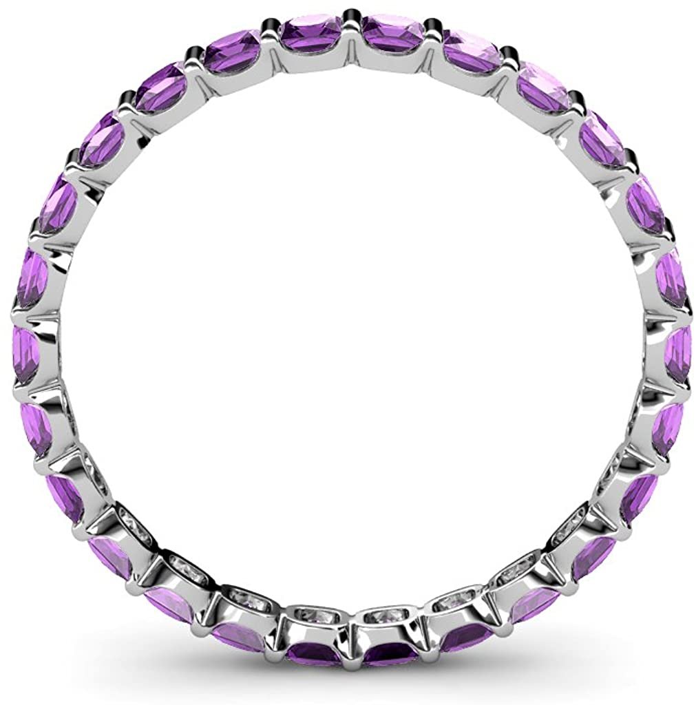 Princess Cut Amethyst 1 7/8 ctw Channel Set Eternity Ring J57333