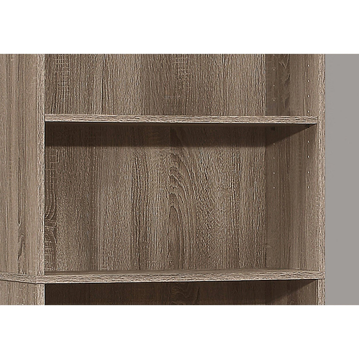 Taupe Brown 5 Shelves Rectangular Bookcase N948493