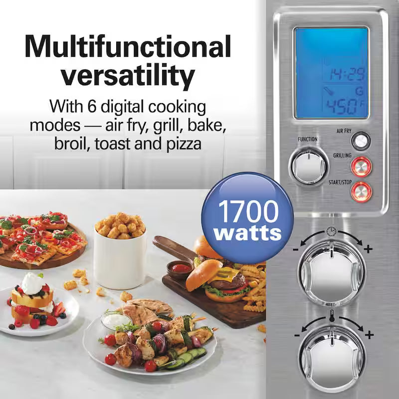 6-Slice Stainless Steel Air Fry Oven with Grill G650338