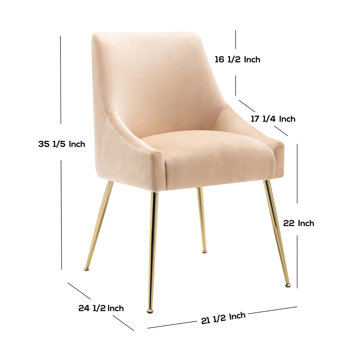 Tan Velvet Upholstered Accent Chair N67603