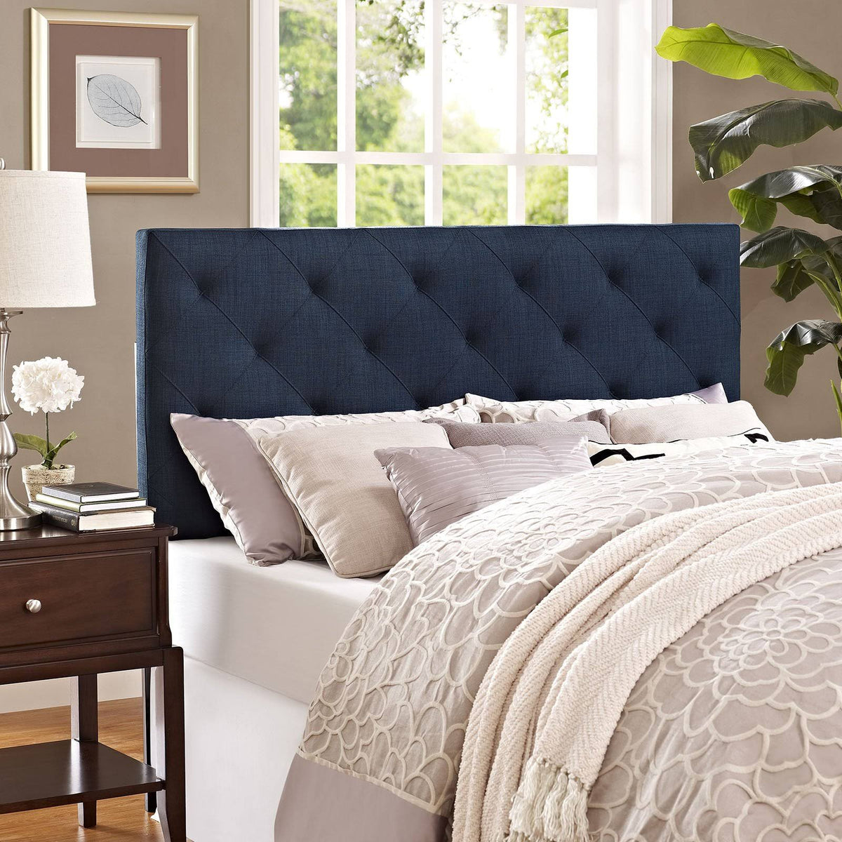 Twin Fabric Headboard, Gray D26095