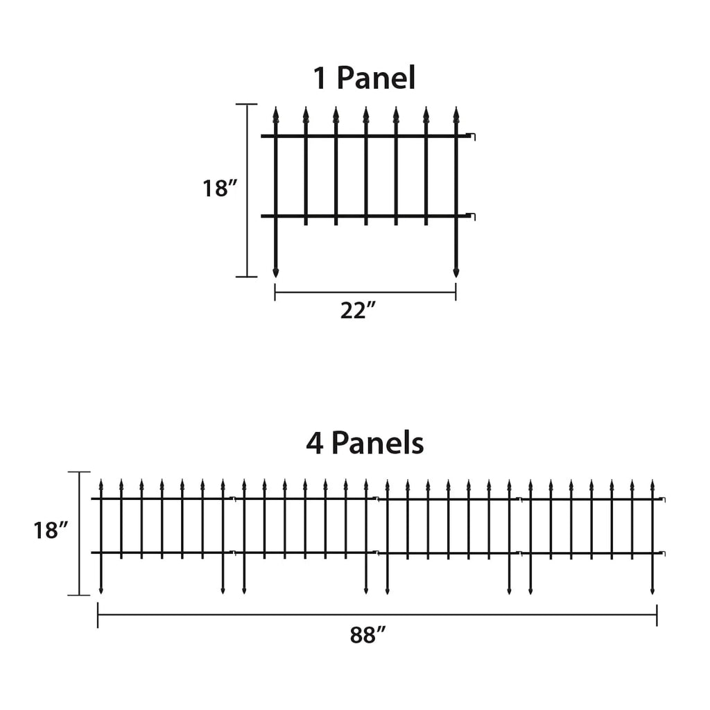 Black Powder Coated Steel Garden Border N731