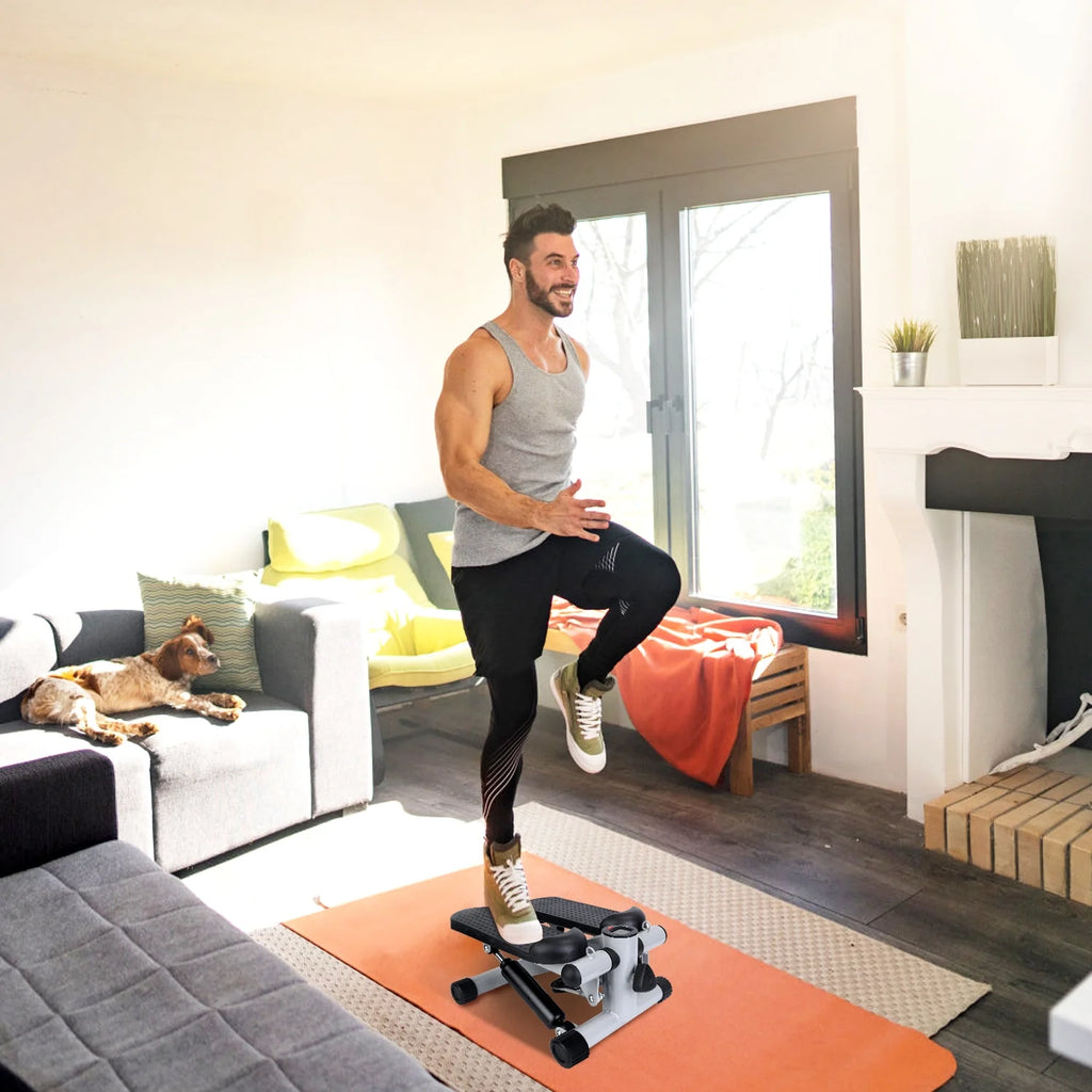 Mini Fitness Stepper with LCD Monitor Gray T89995