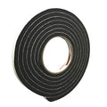Black Sponge Rubber Foam Tape 3/4" W X 7/16" H X 10' L S1851