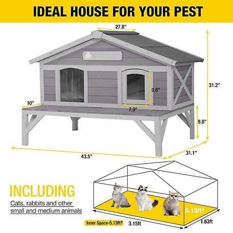 Wooden Cat House N401295