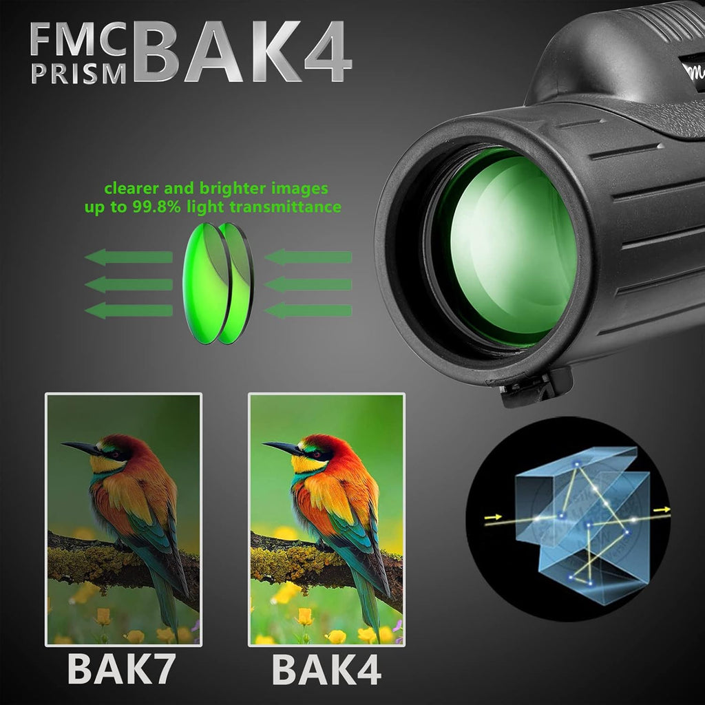 12x55 High Definition Monocular Telescope with Smartphone Holder N20573