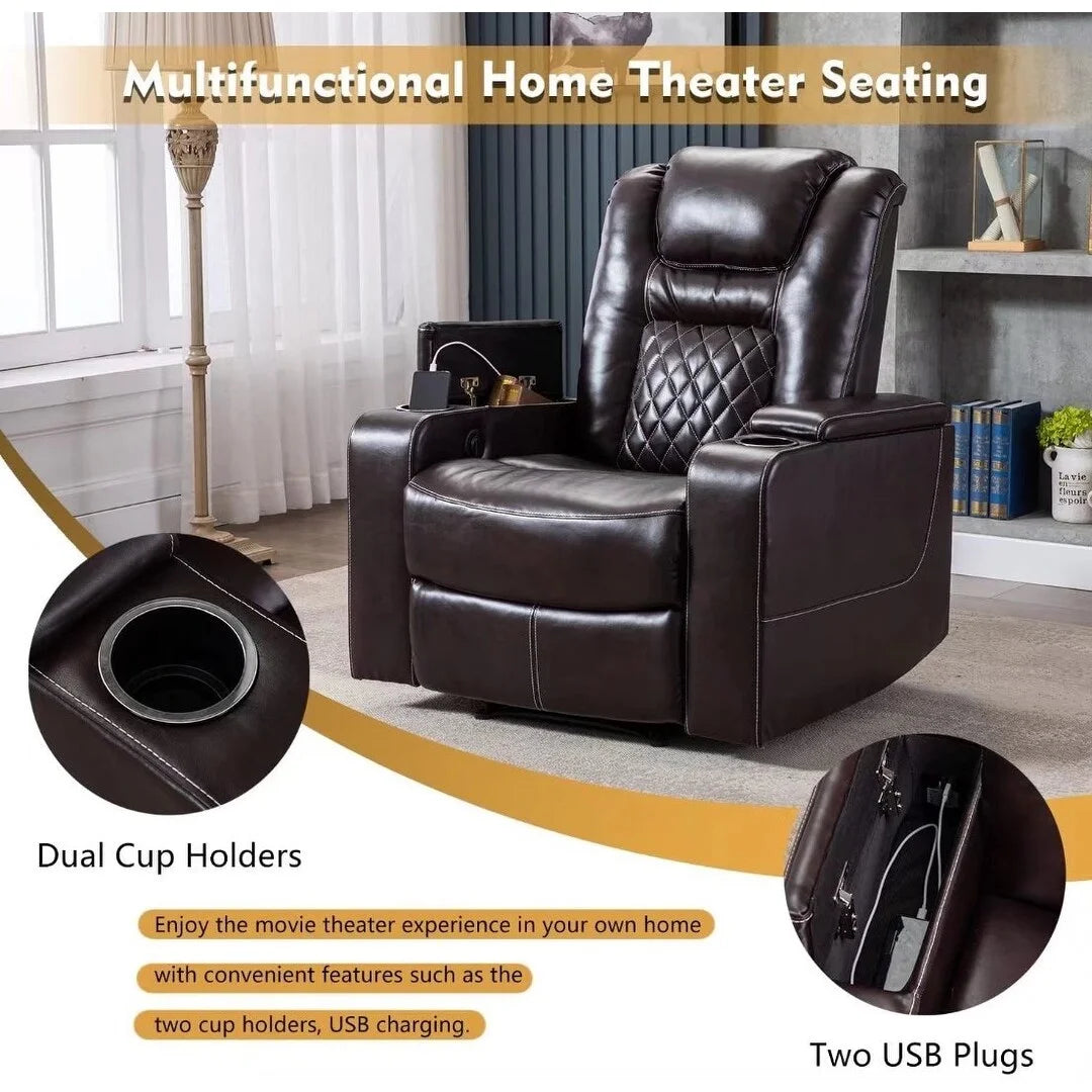 Power Recliner Home Theater Seating Chair N7298