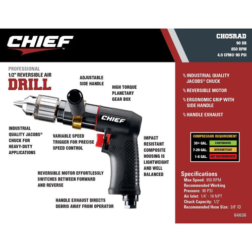 1/2 in. Reversible Air Drill I984523