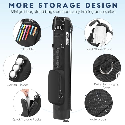 Small Lightweight Golf Stand Bag with Ball Holder and Pockets S4083