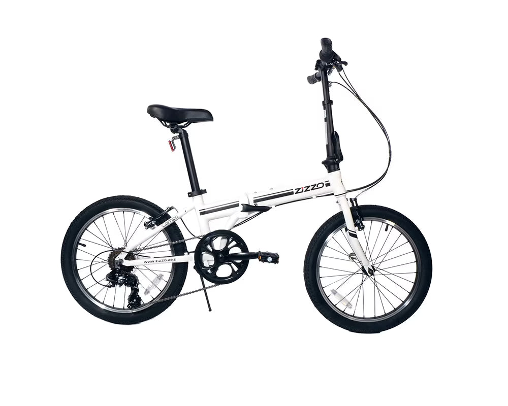 Matte White 20" 7-Speed Alloy Folding Bicycle A342035