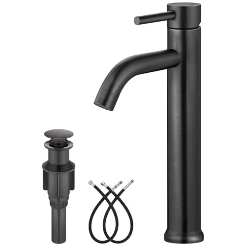 Matte Black Tall Stainless Steel Vessel Sink Faucet U423