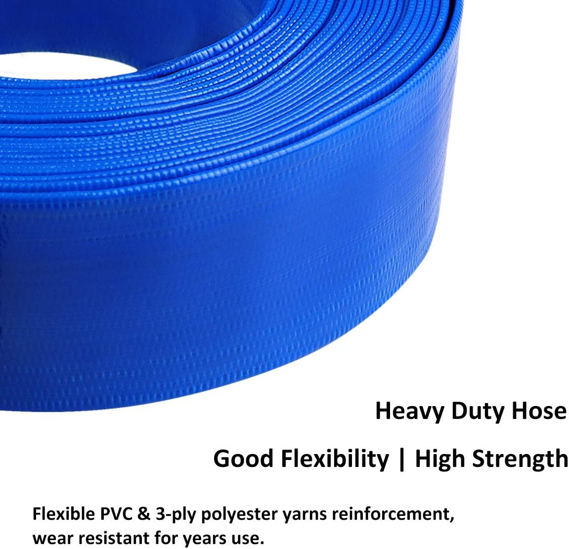 Blue PVC Backwash Hose with Camlock Fittings W6575