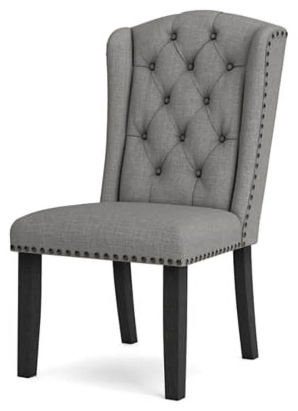 Gray Tufted Upholstered Dining Side Chair, 2 Count I9876