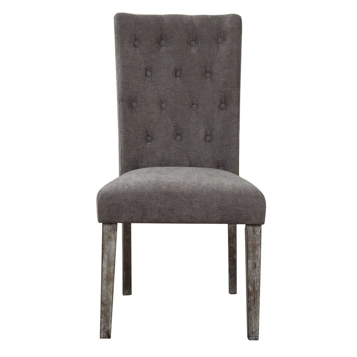 Gray Velvet Side Chair Set of 2 D53225