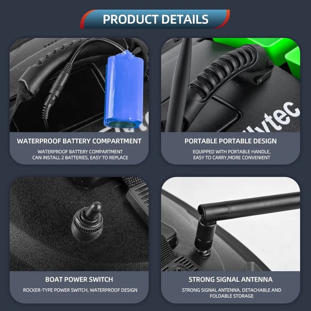 500M Remote Control Fishing Bait Boat with GPS L60147