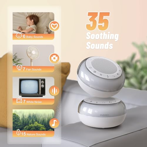 White Noise Machine with 35 Soothing Sounds and Nightlight R183478