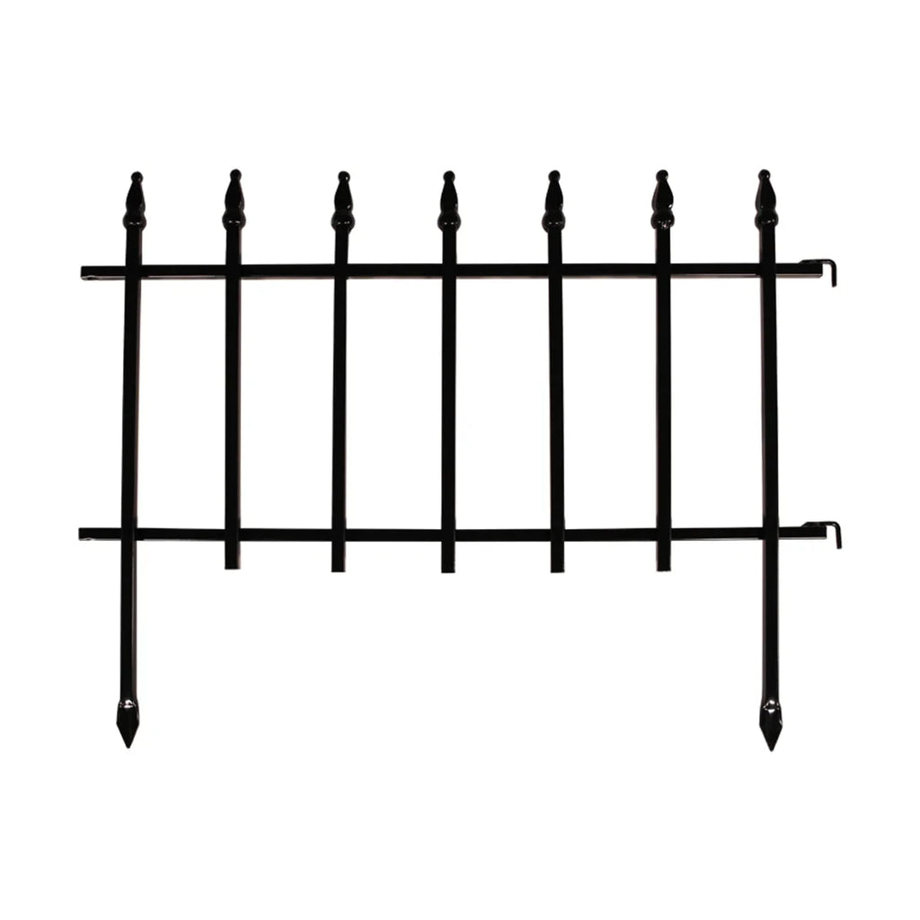 Black Powder Coated Steel Garden Border N731