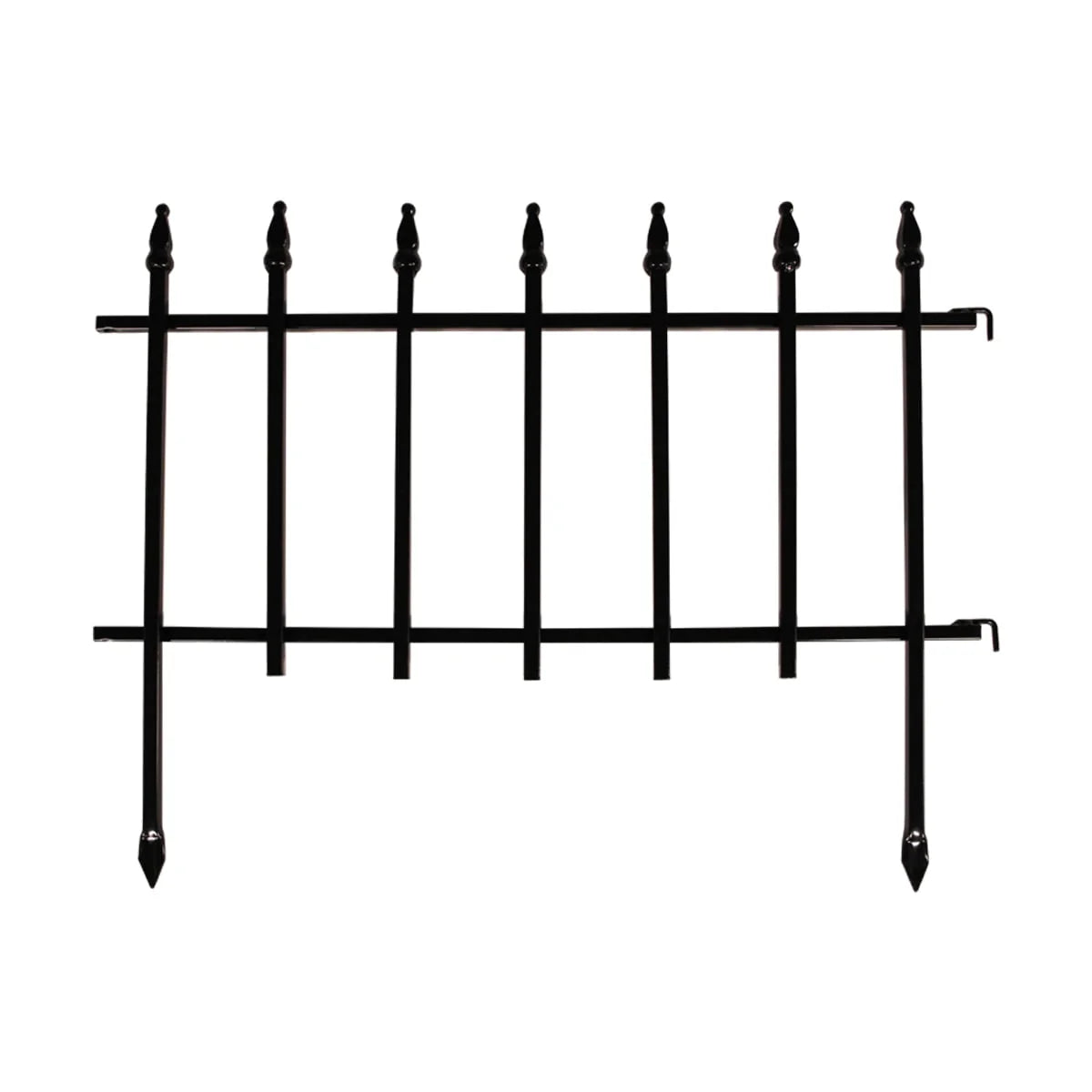 Black Powder Coated Steel Garden Border N731