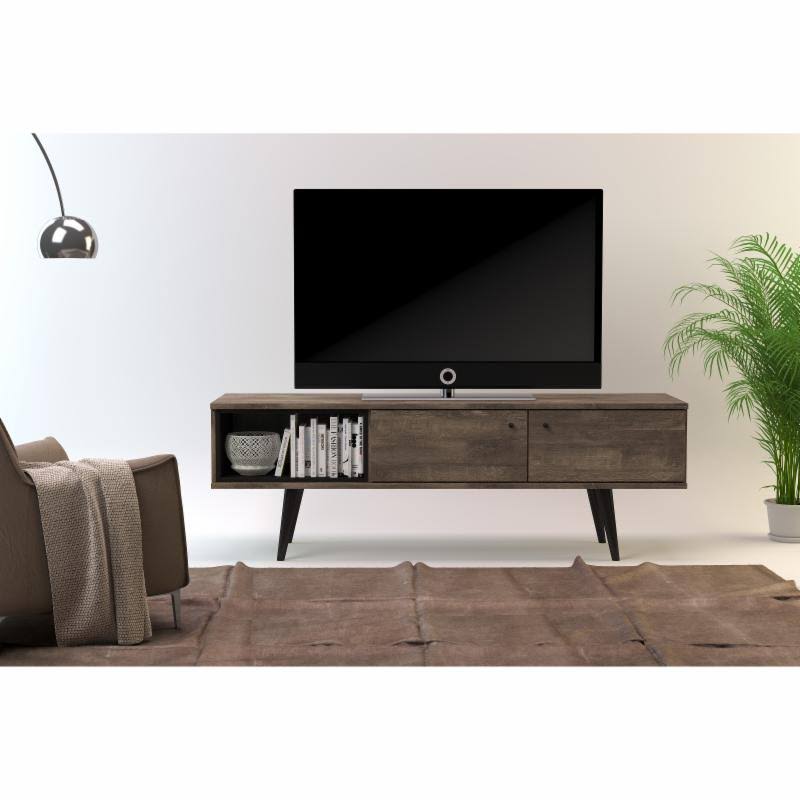 Distressed Brown 2-Cabinet TV Stand F166